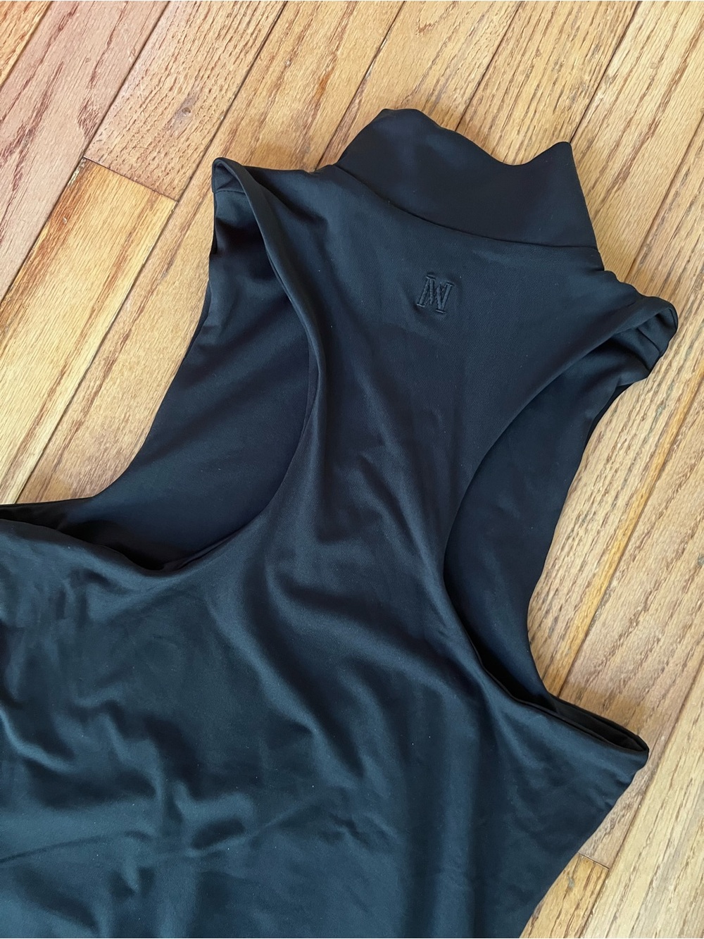 Meshki Fiona Black Sleeveless Zip Front Mini Dress - Picture 7 of 13